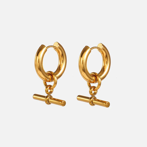 Maria T-bar Hoops Örhängen